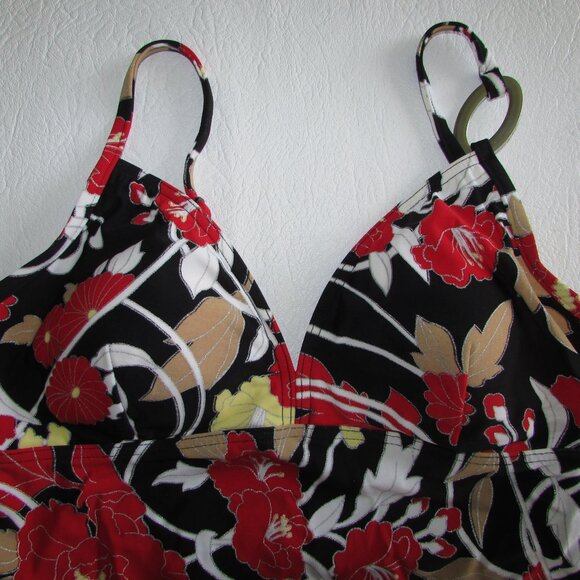 Be Creative Floral Metallic Tankini - Sz 10 - NEW - Picture 4 of 10